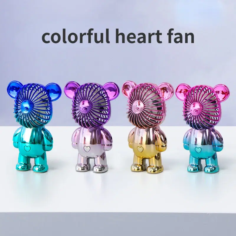 Adorable Power+: USB Mini Cute Cartoon Bear Fan with 3-Speed Control - Image 19