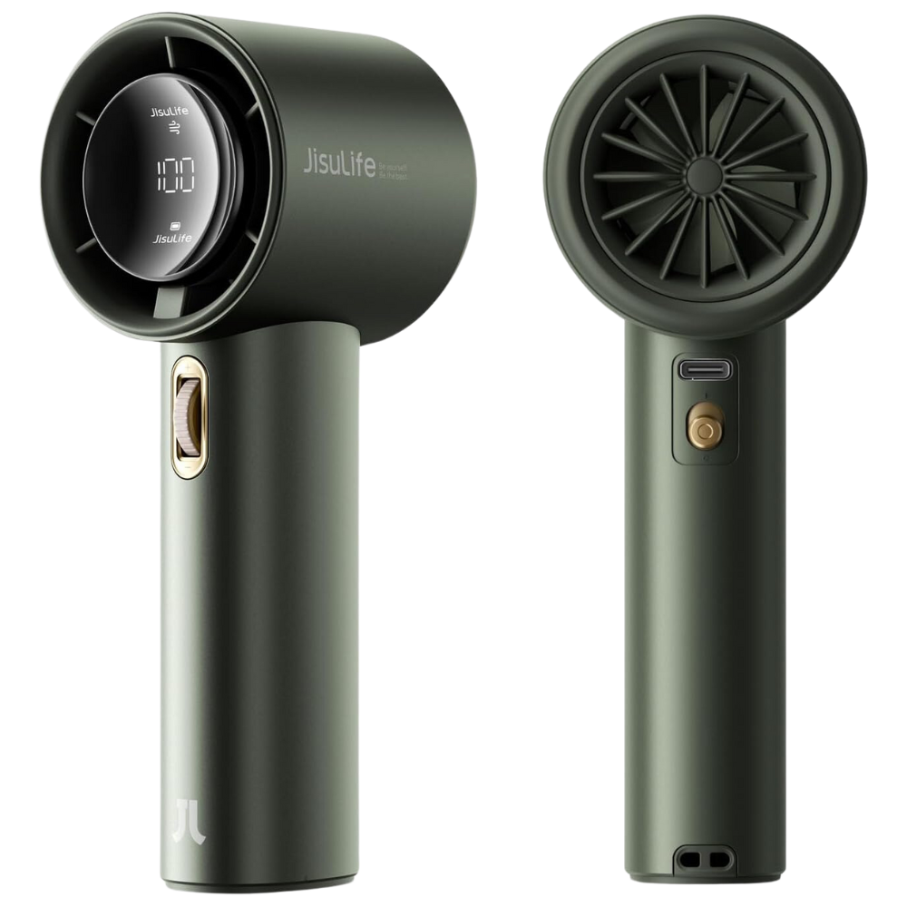 JISULIFE Portable Bladeless Handheld Fan - 100 Speeds, Rechargeable & Powerful Mini Fan