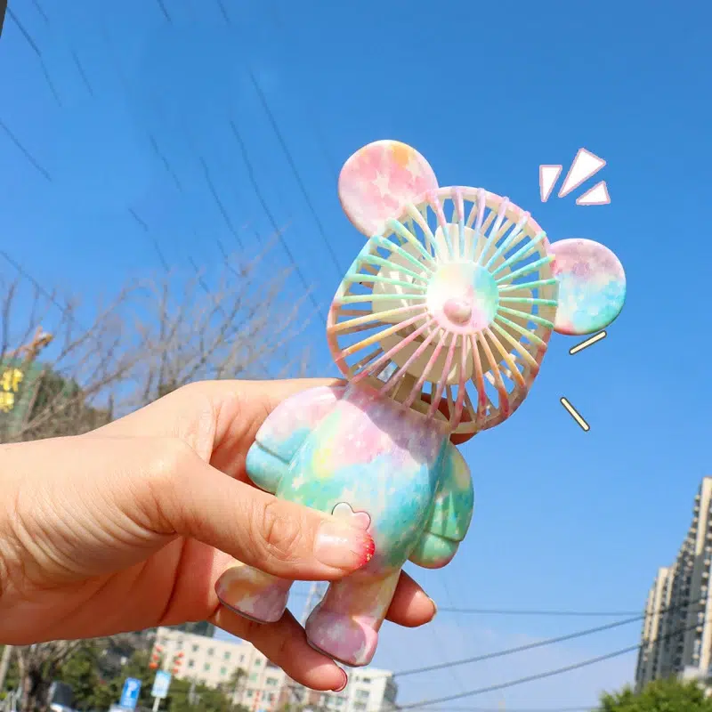 Adorable Power+: USB Mini Cute Cartoon Bear Fan with 3-Speed Control - Image 17