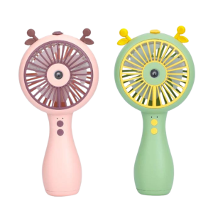 Portable Misting Cooling Fan - 3 Speed USB Rechargeable, Water Spray, Handheld Air Conditioner for Outdoor & Camping