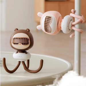Rechargeable Mini Stroller Fan - Compact, Folding USB Electric Fan for Outdoor Cooling, 5W Silent Operation