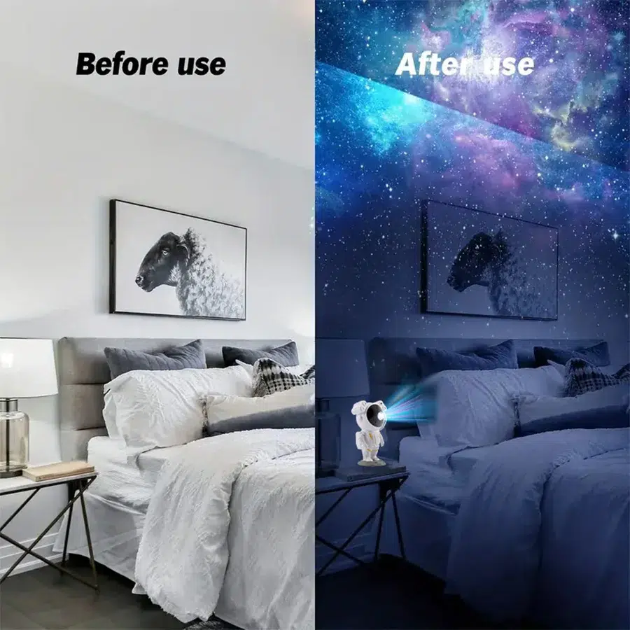 Astronaut Galaxy Star Projector - Rotating LED Night Light for Bedrooms - Image 6