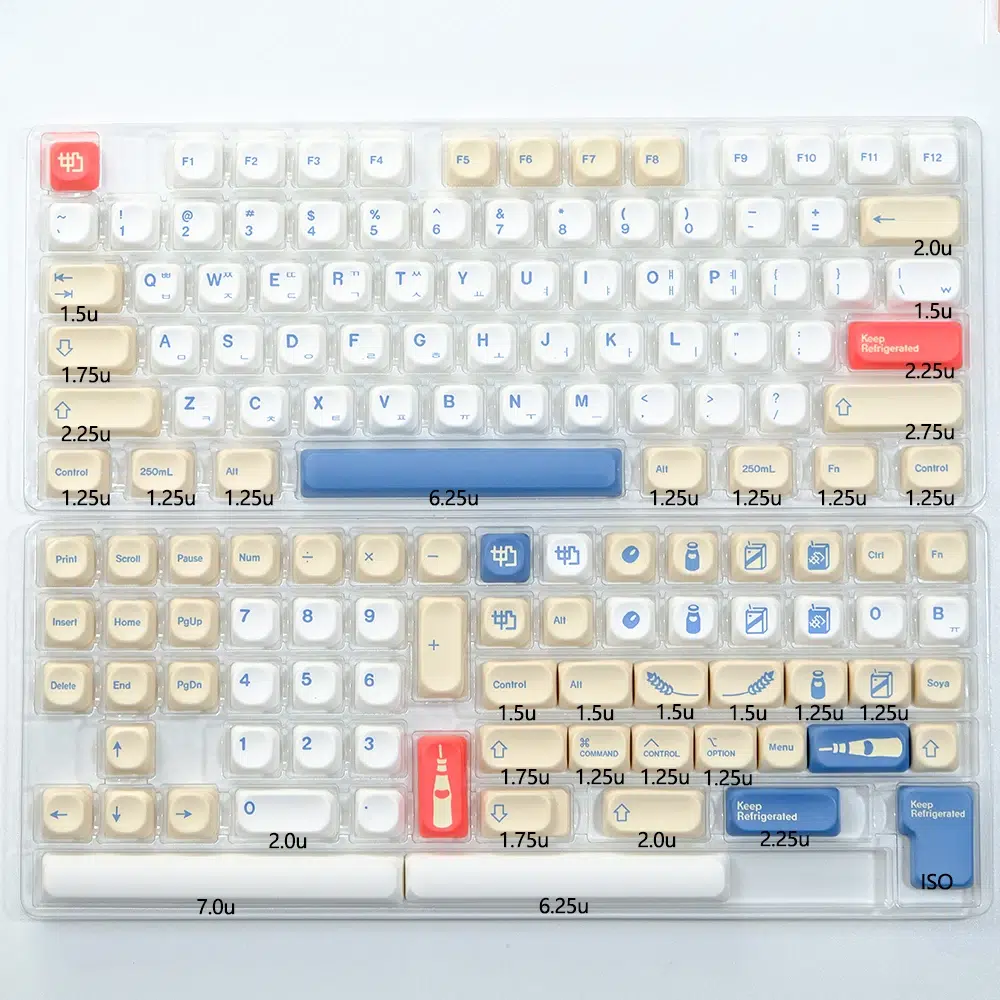 KBDiy GMK Soymilk PBT Keycap Set - 135 Keys, Cherry Profile, Multilingual for Gaming Keyboards - Image 12
