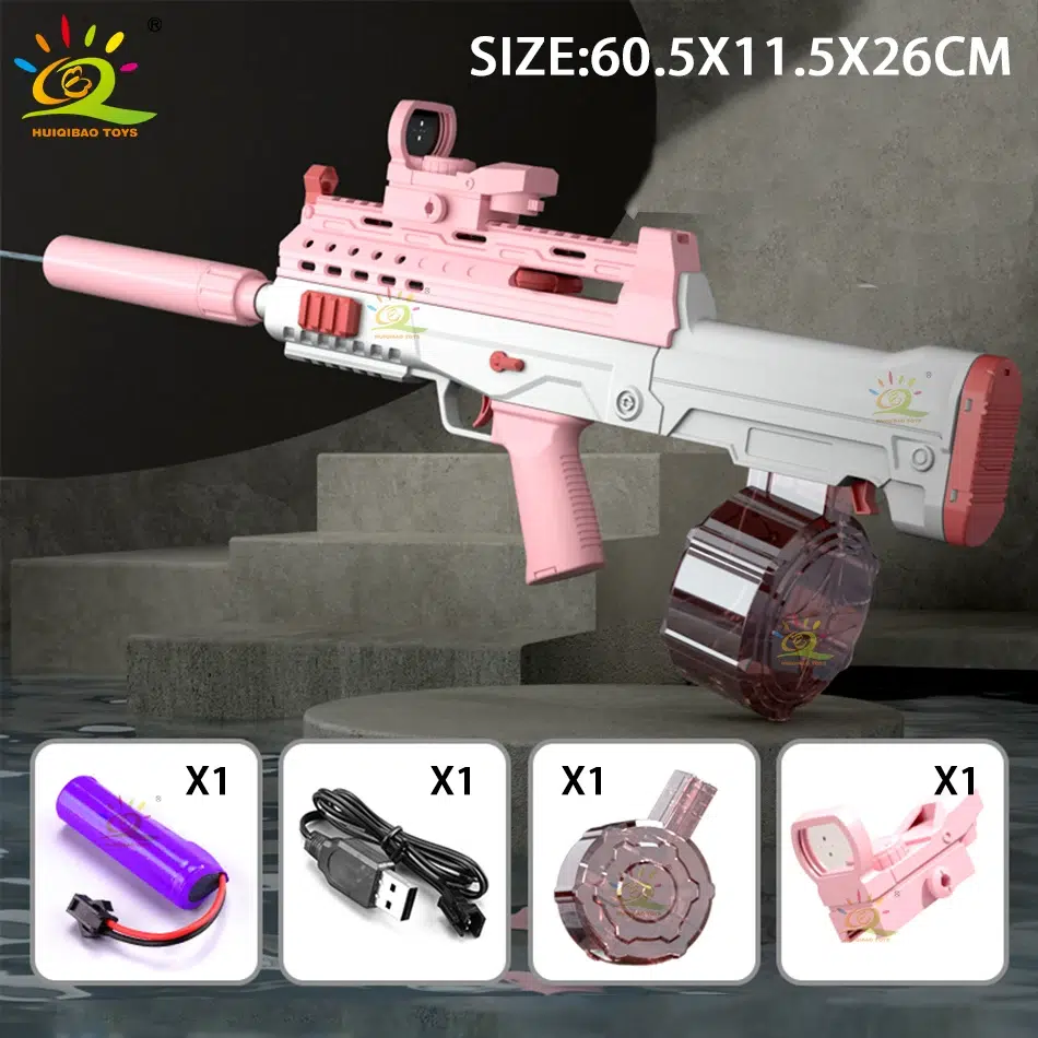 Exciting Outdoor Water Combat with M416 & M1911 Uzi Blasters for Kids