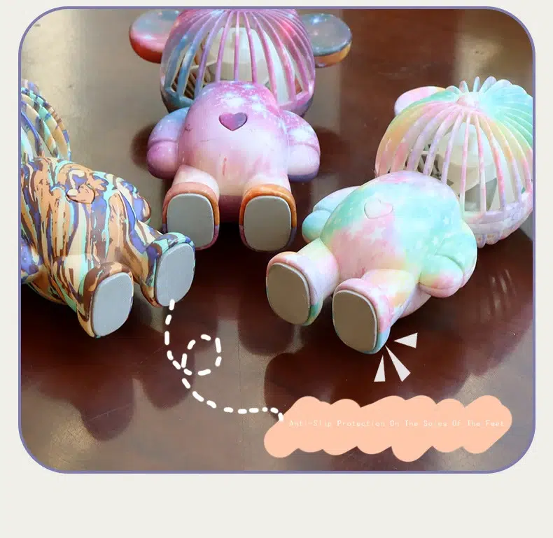 Adorable Power+: USB Mini Cute Cartoon Bear Fan with 3-Speed Control - Image 29