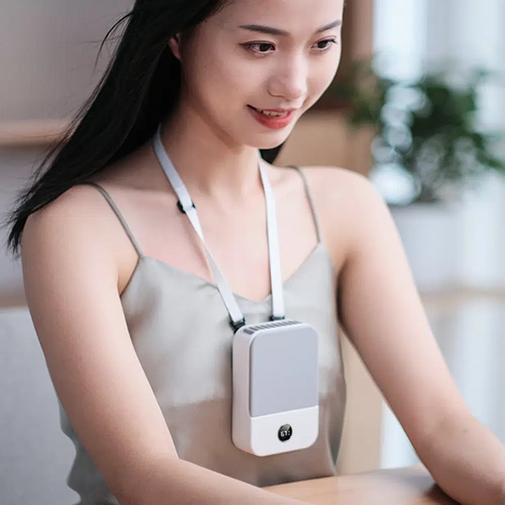 Compact Portable Neck Fan - USB Rechargeable, 3-Speed, Super Quiet | Ideal for Travel & Outdoor - Image 2