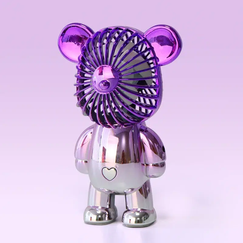 Adorable Power+: USB Mini Cute Cartoon Bear Fan with 3-Speed Control - Image 8