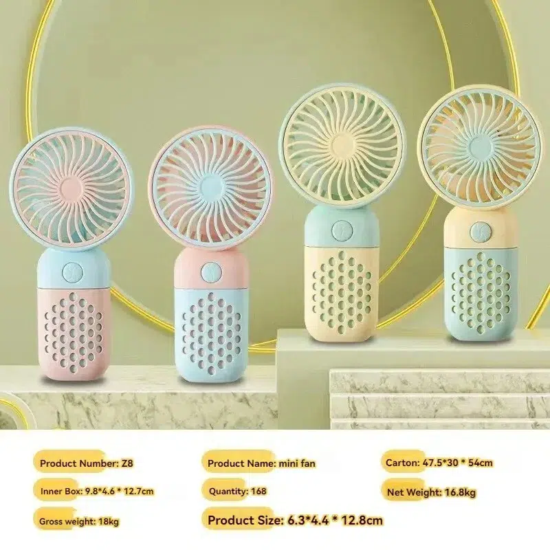 2024 New Cartoon Cute Handheld USB Charging Fan - 5-Speed, Ultra-Quiet & Portable – Perfect for On-the-Go Style! - Image 5