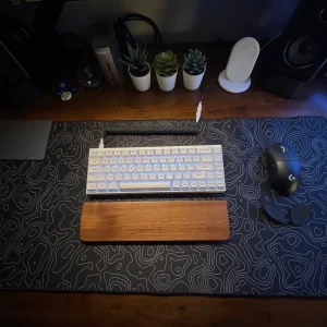 Achotop Strata Liquid Full Desk Gaming Mousepad - Black & White, Large (36"x17")