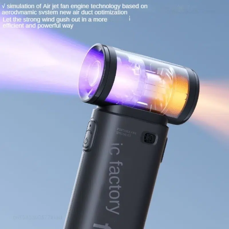 JISULIFE PowerBlast: 3600mAh/5000mAh Ultra High-Speed Portable USB Mini Electric Fan - Image 5