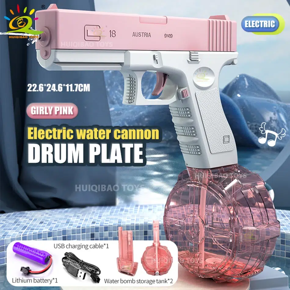 Intense Water Fighting with Electric M416 & M1911 Uzi Blasters