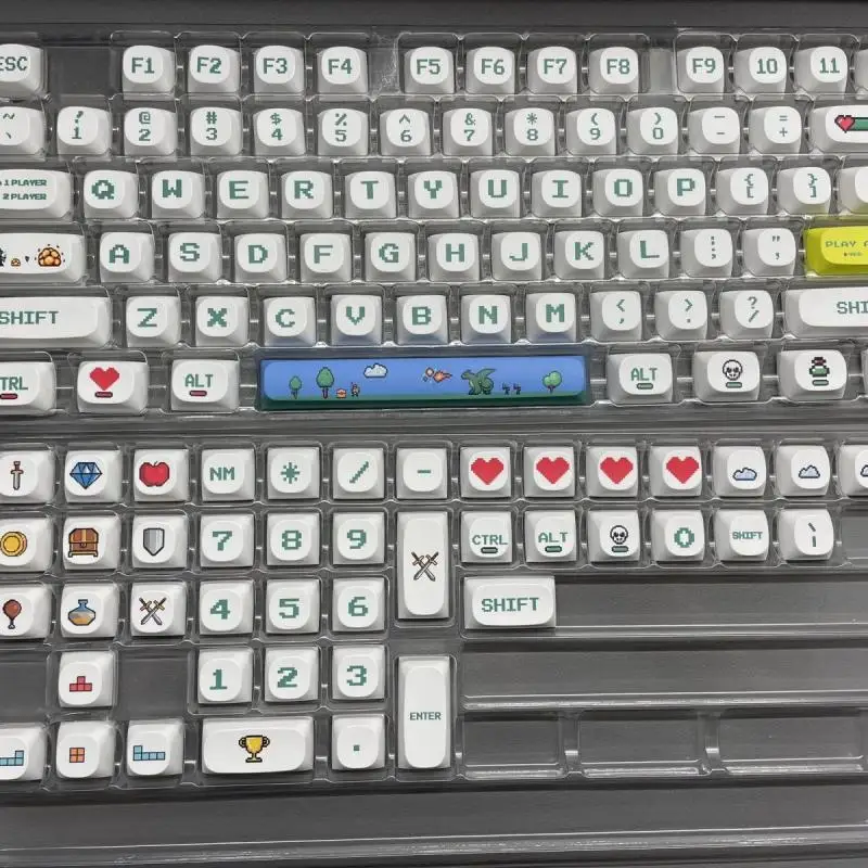 Pixel Art PBT Keycaps - Thermal Sublimation, Cartoon Print - Image 5