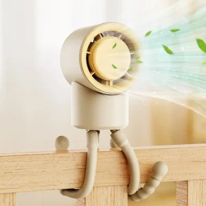 Portable Baby Stroller Cooling Fan - USB Rechargeable, 3-Speed, Clip-On Design, Ideal for Outdoor Comfort