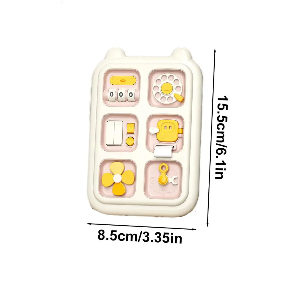 6-in-1 Toddler Sensory Activity Board - Fine Motor Skills Enhancer with Dial Phone, Wheel, and Button Features for Travel - Image 17