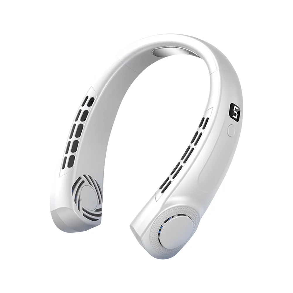 5-Speed USB Rechargeable Portable Neck Fan | Quiet & Bladeless with LED Display – Ultimate Comfort Anywhere! - Image 34