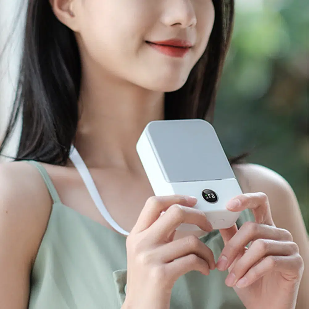 Compact Portable Neck Fan - USB Rechargeable, 3-Speed, Super Quiet | Ideal for Travel & Outdoor