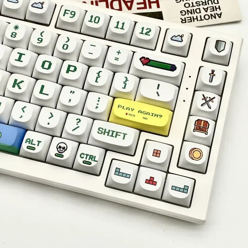 Pixel Art PBT Keycaps - Thermal Sublimation, Cartoon Print - Image 4