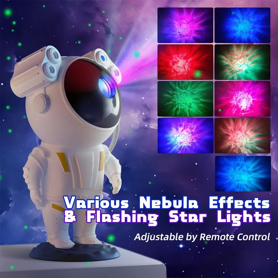 Astronaut Galaxy Star Projector - Rotating LED Night Light for Bedrooms - Image 2