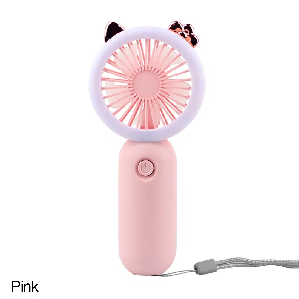 Compact & Powerful 5W USB Rechargeable Mini Fan with Night Light - Perfect for Travel & Home - Image 19