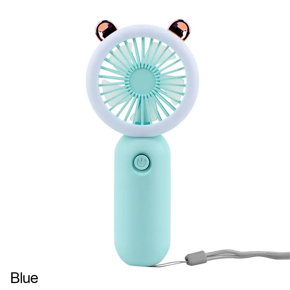 Compact & Powerful 5W USB Rechargeable Mini Fan with Night Light - Perfect for Travel & Home - Image 8