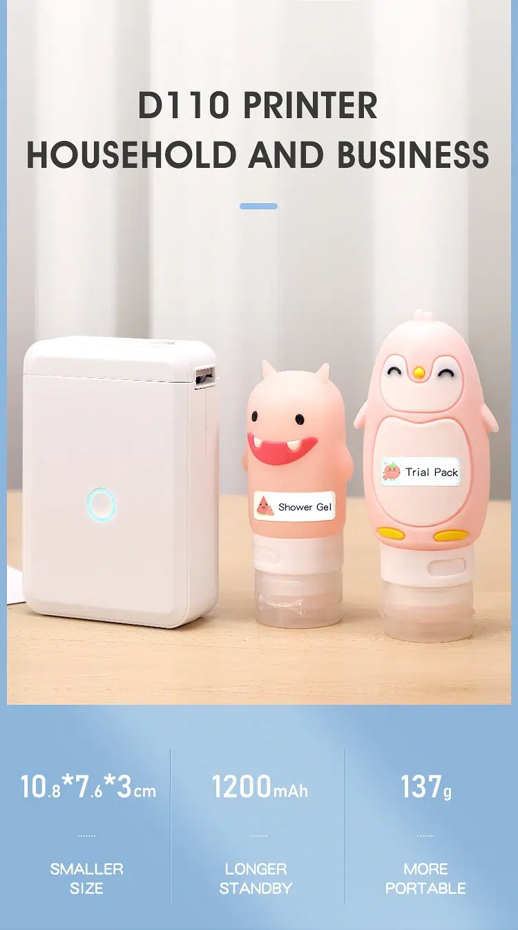 Niimbot D110 Portable Bluetooth Label Printer - Compact Wireless Sticker and Label Maker - Image 3