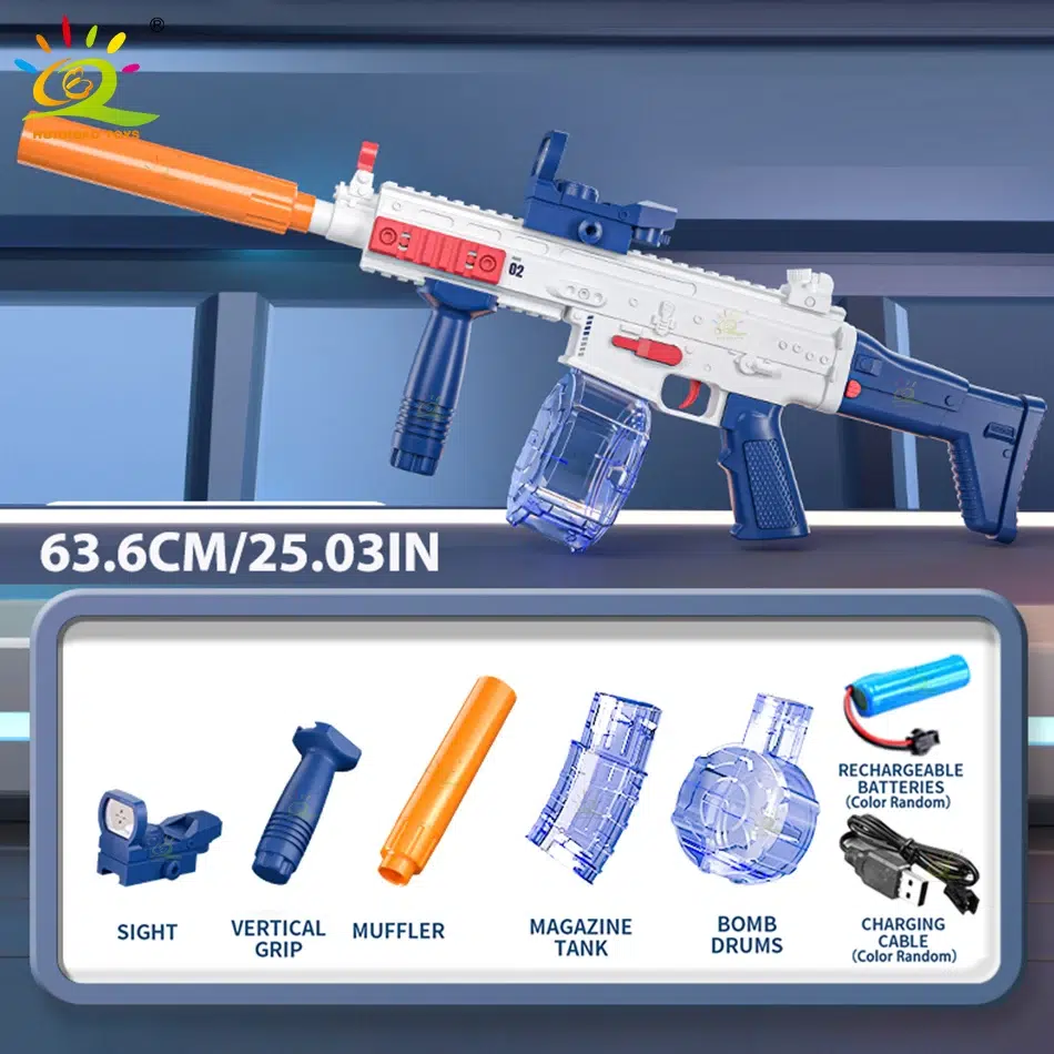 Unleash Water Warfare with Kids' M416 & M1911 Uzi Electric Blasters
