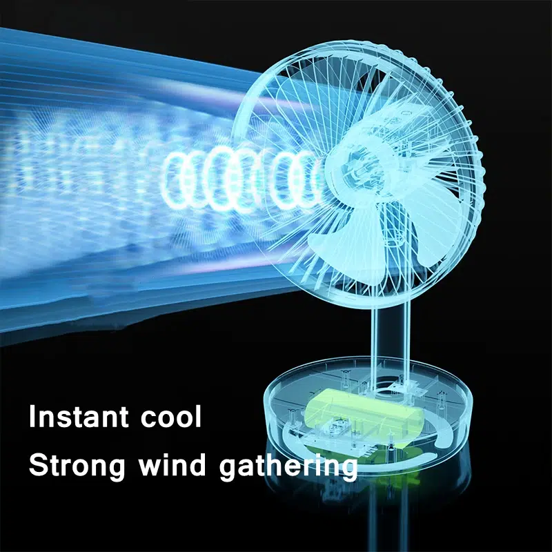 Himist Mini Portable Desktop Fan – 3-Speed Auto-Rotating Silent Fan for Home Office - Image 5
