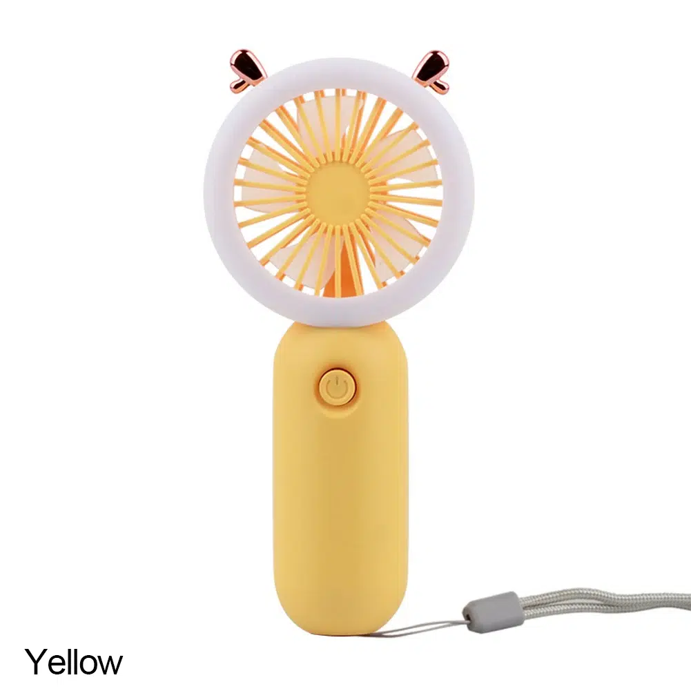 Compact & Powerful 5W USB Rechargeable Mini Fan with Night Light - Perfect for Travel & Home - Image 7