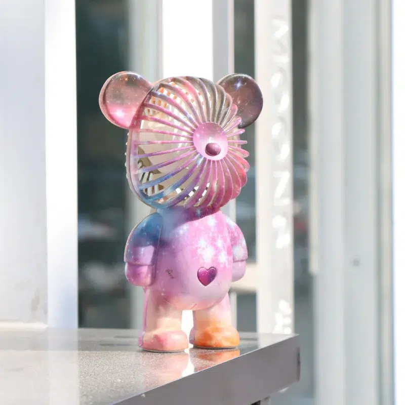 Adorable Power+: USB Mini Cute Cartoon Bear Fan with 3-Speed Control - Image 5