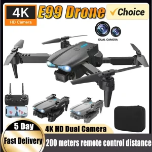 GEETHA E99 Pro 4K Dual Camera Drone - Quadcopter with HD Video, Altitude Hold, and Remote Control