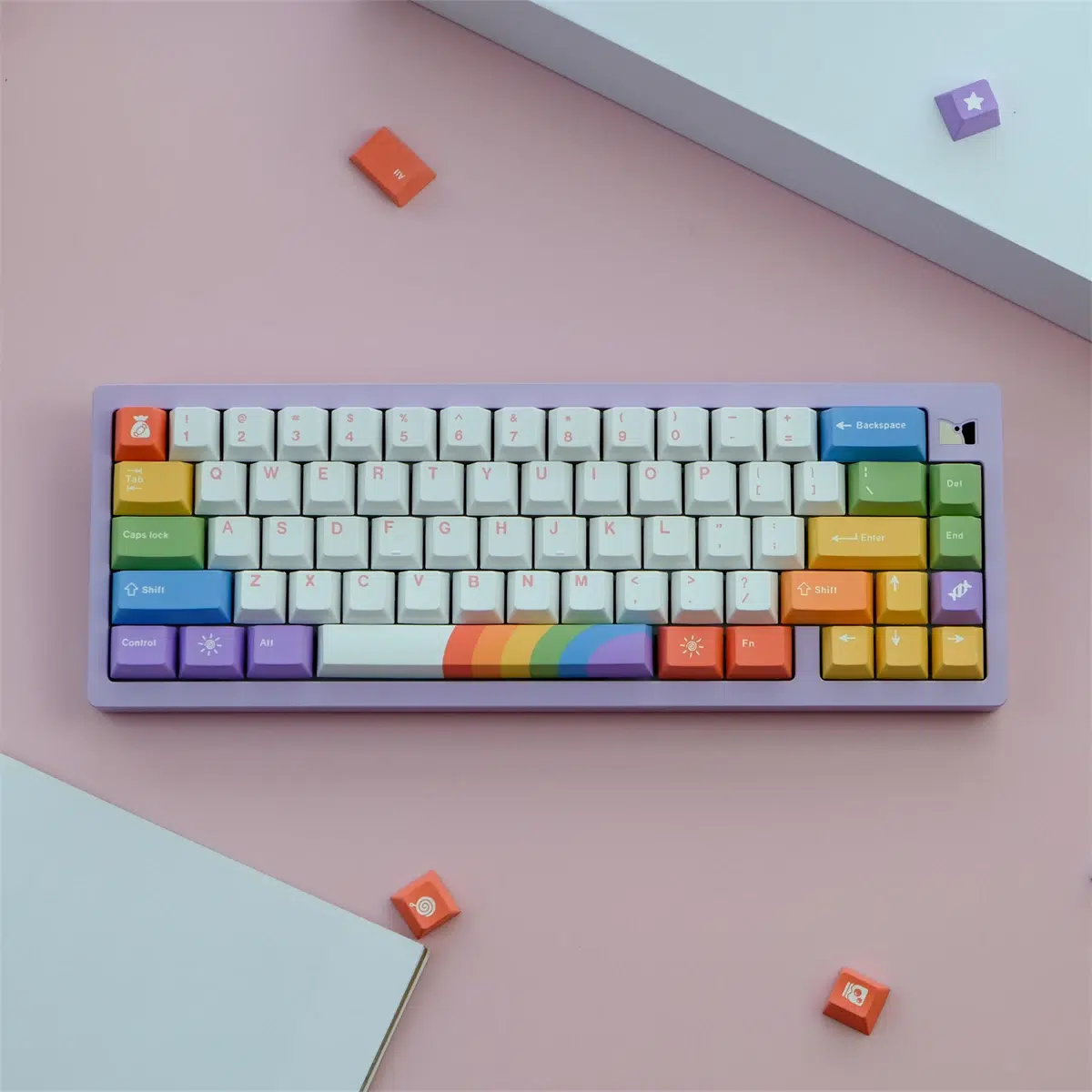 Colorful 129-Key PBT Set for MX Switches at Rockatship