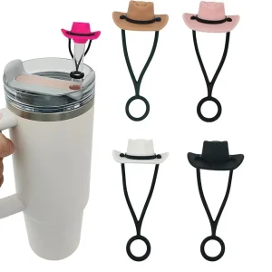 Silicone Cowboy Hat Straw Cover for 30-40 oz Tumblers