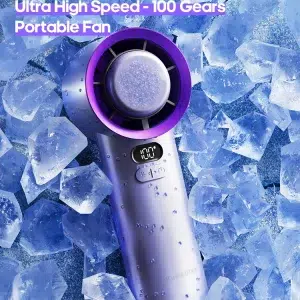 KINSCOTER Turbo Jet Fan - Ultra High-Speed Handheld Mini Cooling Fan with Ice-Cool Technology & Adjustable Speed