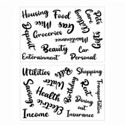 Marble White PU Leather A6 Budget Planner - Image 19