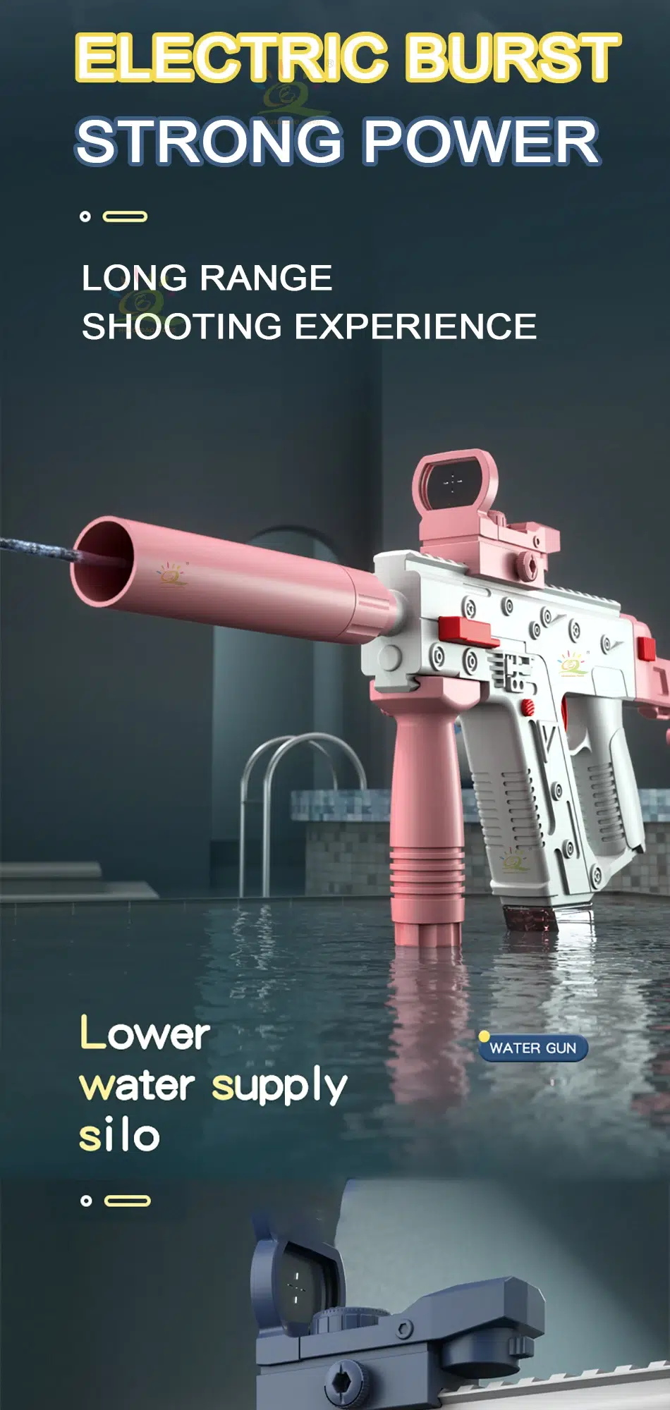 Electric Water Blaster M416 & M1911 Uzi Set - Tactical Epic Outdoor Water Warfare Toy for Kids - Image 42