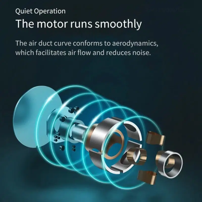 4-Speed Rechargeable Folding Desktop Fan with Night Light - Quiet & Efficient - Image 3