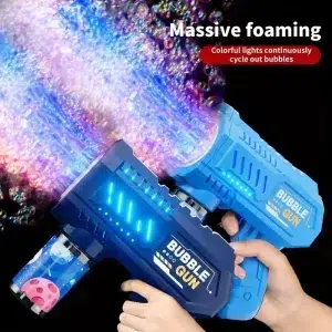 Automatic Rocket Bubble Blaster - 10-Hole Bubble Machine Gun for Kids, Ideal for Outdoor Fun, Birthdays, and Weddings
