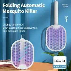 2-in-1 Rechargeable UV Light Mosquito Swatter
