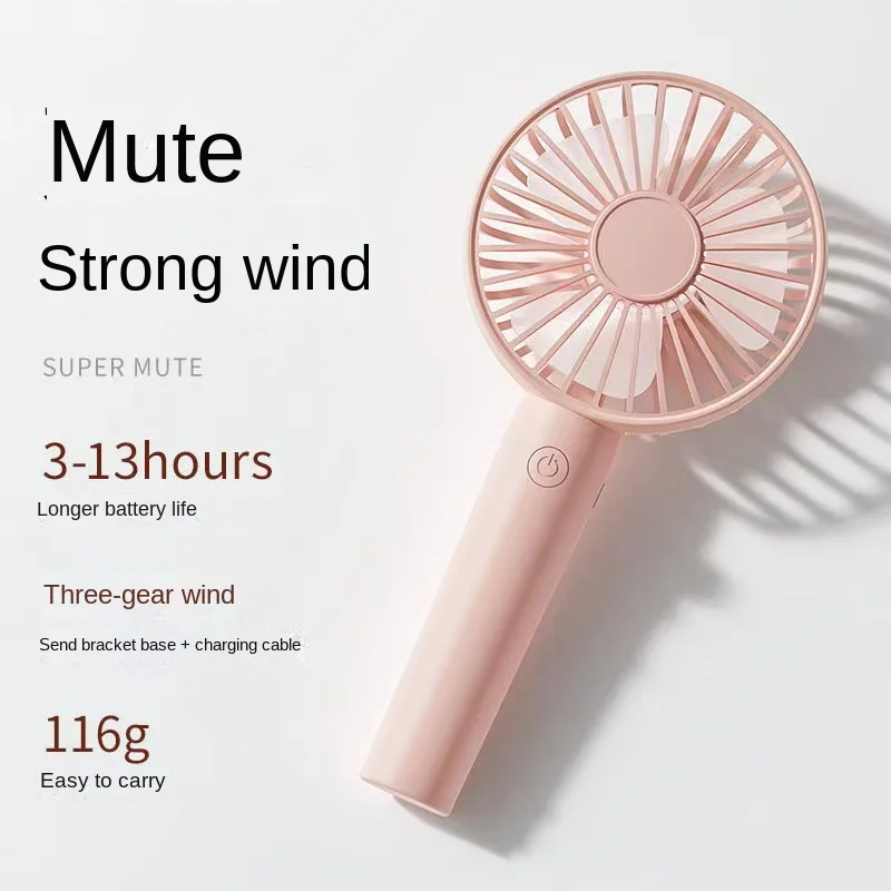 Compact PowerCool USB Rechargeable Mini Fan - Portable 3-Speed Handheld Air Cooler for Office and Travel - Image 4