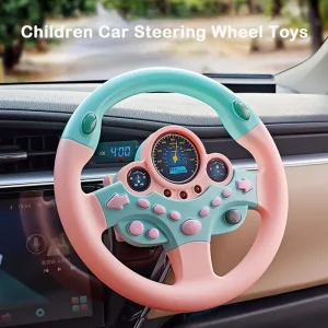 Interactive Musical Copilot Steering Wheel Toy for Kids with Lights and Sounds - Educational Pretend Play for Ages 3-12