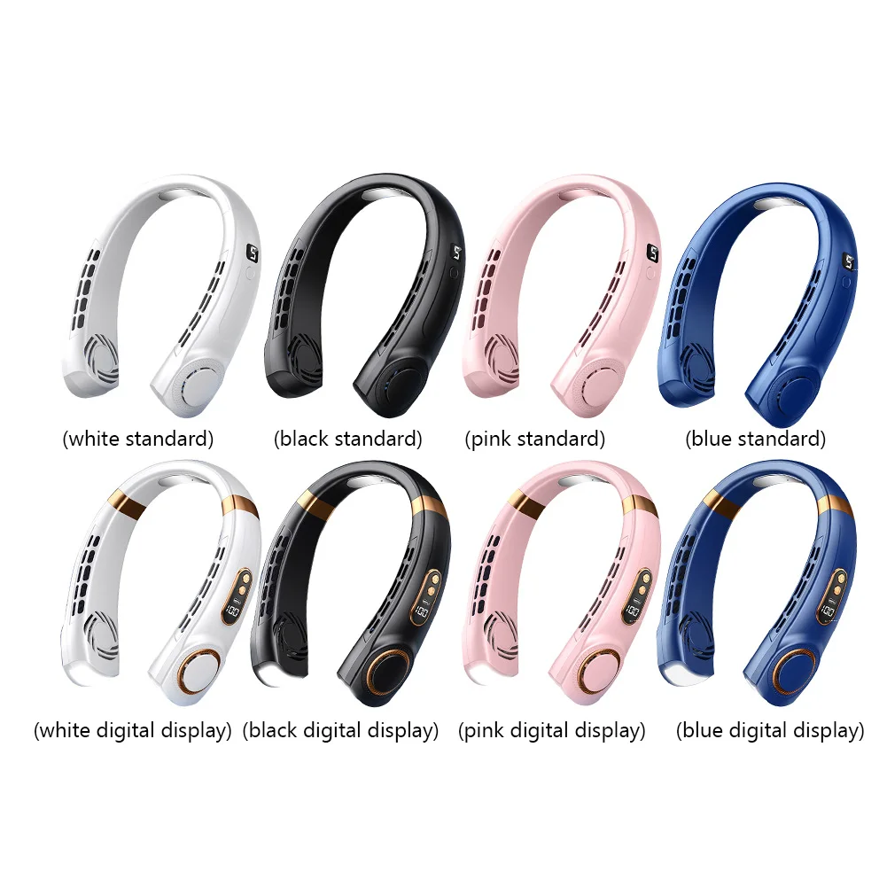 5-Speed USB Rechargeable Portable Neck Fan | Quiet & Bladeless with LED Display – Ultimate Comfort Anywhere! - Image 33