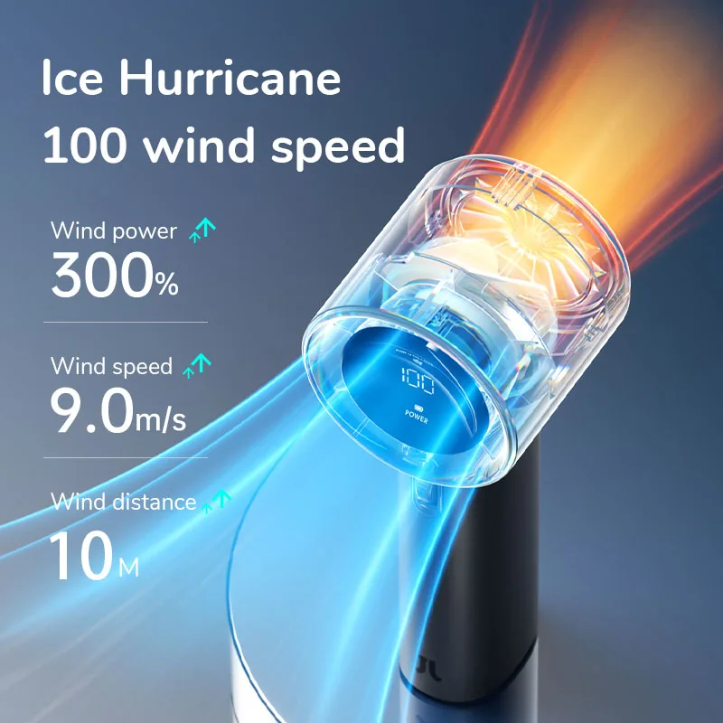 JISULIFE Portable Bladeless Handheld Fan - 100 Speeds, Rechargeable & Powerful Mini Fan - Image 2