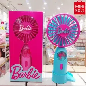 Barbie USB Mini Fan - Silent Portable Charging, Ultra Long Endurance, Ideal Office Desk Gift, 14year+