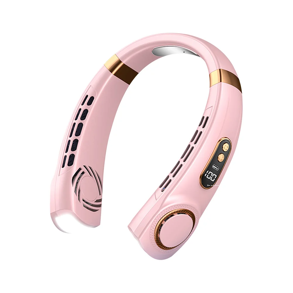 5-Speed USB Rechargeable Portable Neck Fan | Quiet & Bladeless with LED Display – Ultimate Comfort Anywhere! - Image 40