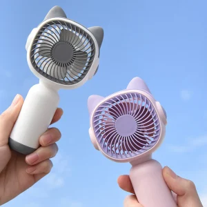 Compact Power: 2-in-1 Portable USB Charging Handheld Fan with Phone Stand