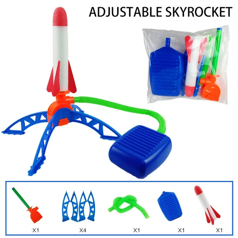 Kids' Jump to Launch Foam Rocket Set for Outdoor Play