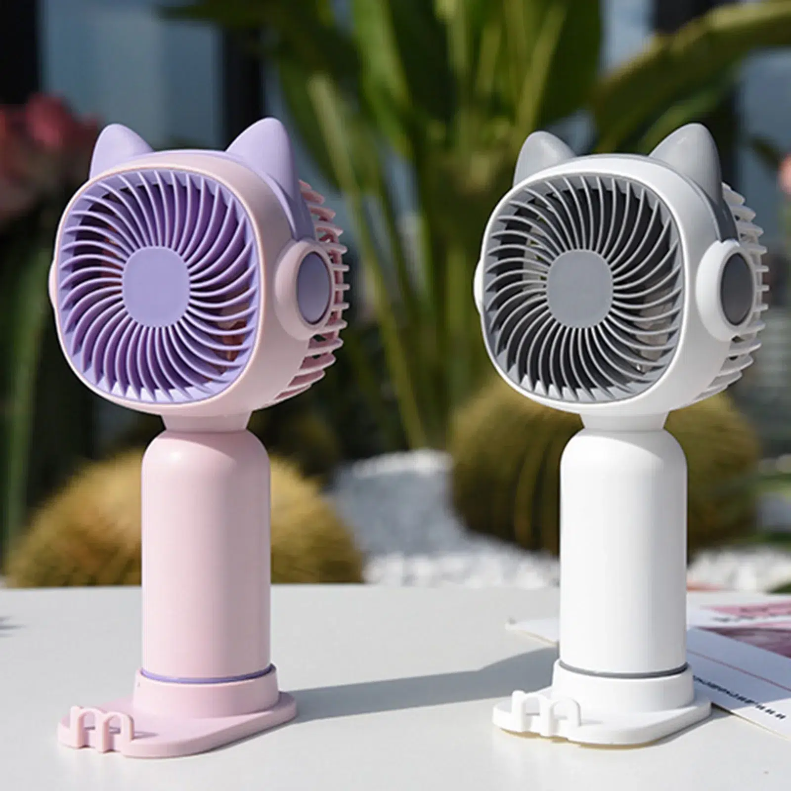 Compact Power: 2-in-1 Portable USB Charging Handheld Fan with Phone Stand - Image 12
