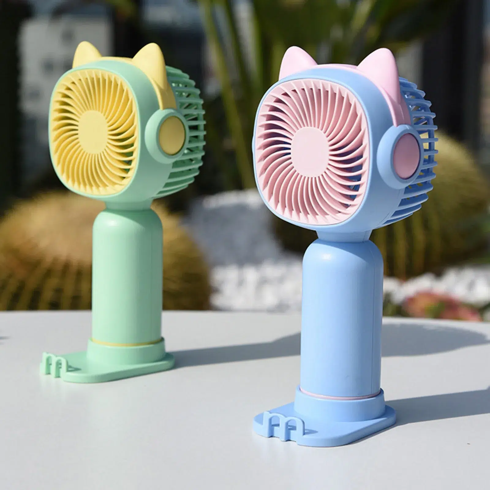Compact Power: 2-in-1 Portable USB Charging Handheld Fan with Phone Stand - Image 13