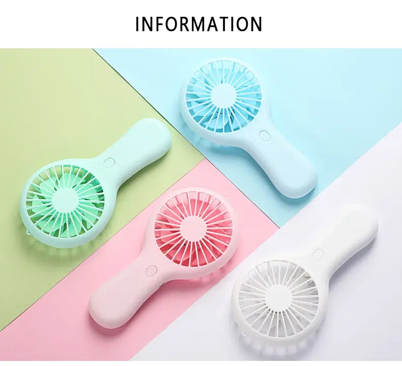 Ultra-Quiet Portable Handheld USB Fan: 3-Speed Compact Cooling - Image 11