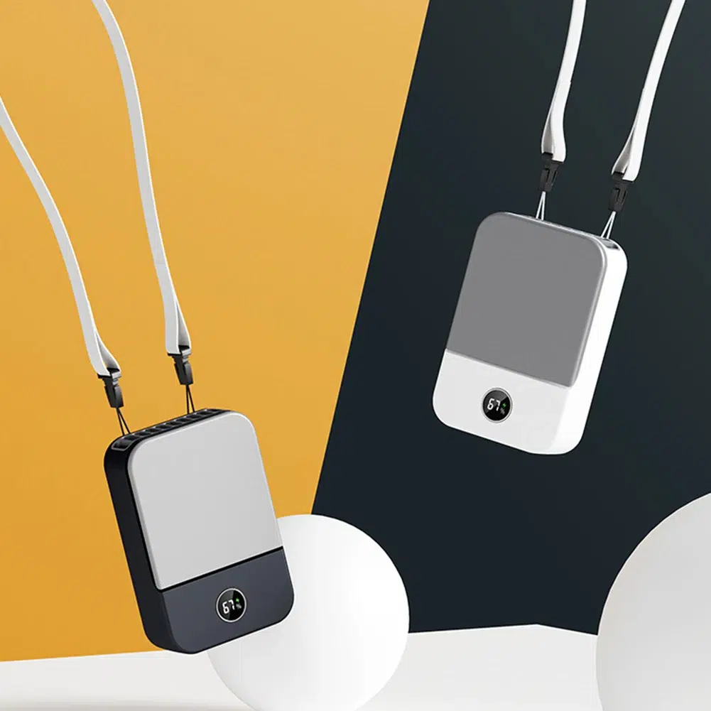 Compact Portable Neck Fan - USB Rechargeable, 3-Speed, Super Quiet | Ideal for Travel & Outdoor - Image 4